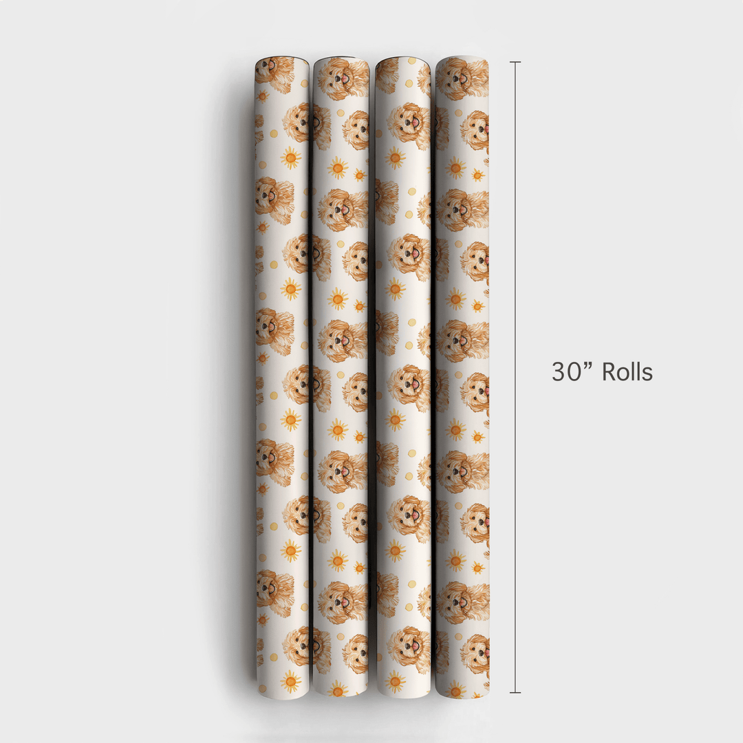 Sunny Day with the Goldendoodle - Wrapping Paper - Aspen & Arlo