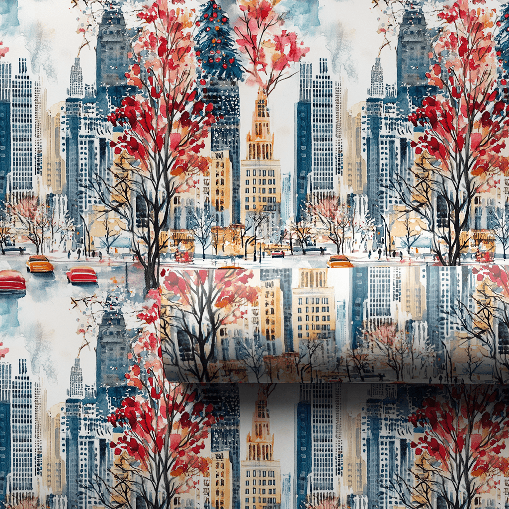 Santa's Windy City - Wrapping Paper - Aspen & Arlo