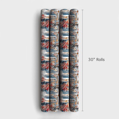 Santa's Windy City - Wrapping Paper - Aspen & Arlo