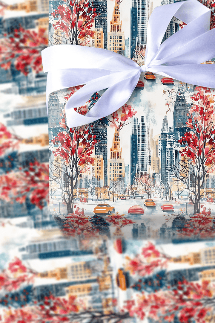 Santa's Windy City - Wrapping Paper - Aspen & Arlo