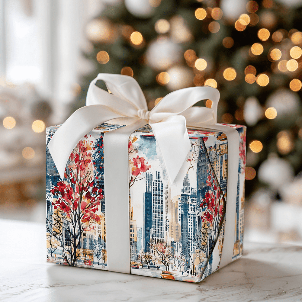 Santa's Windy City - Wrapping Paper - Aspen & Arlo