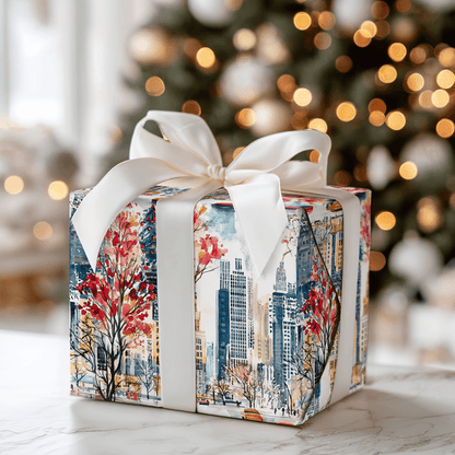 Santa's Windy City - Wrapping Paper - Aspen & Arlo