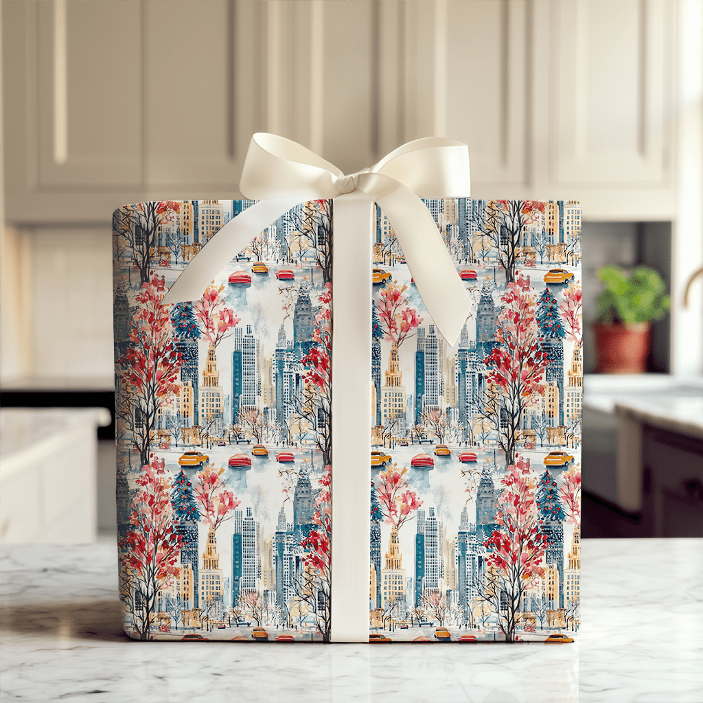 Santa's Windy City - Wrapping Paper - Aspen & Arlo