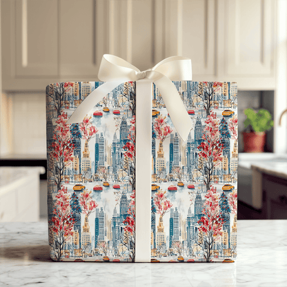 Santa's Windy City - Wrapping Paper - Aspen & Arlo