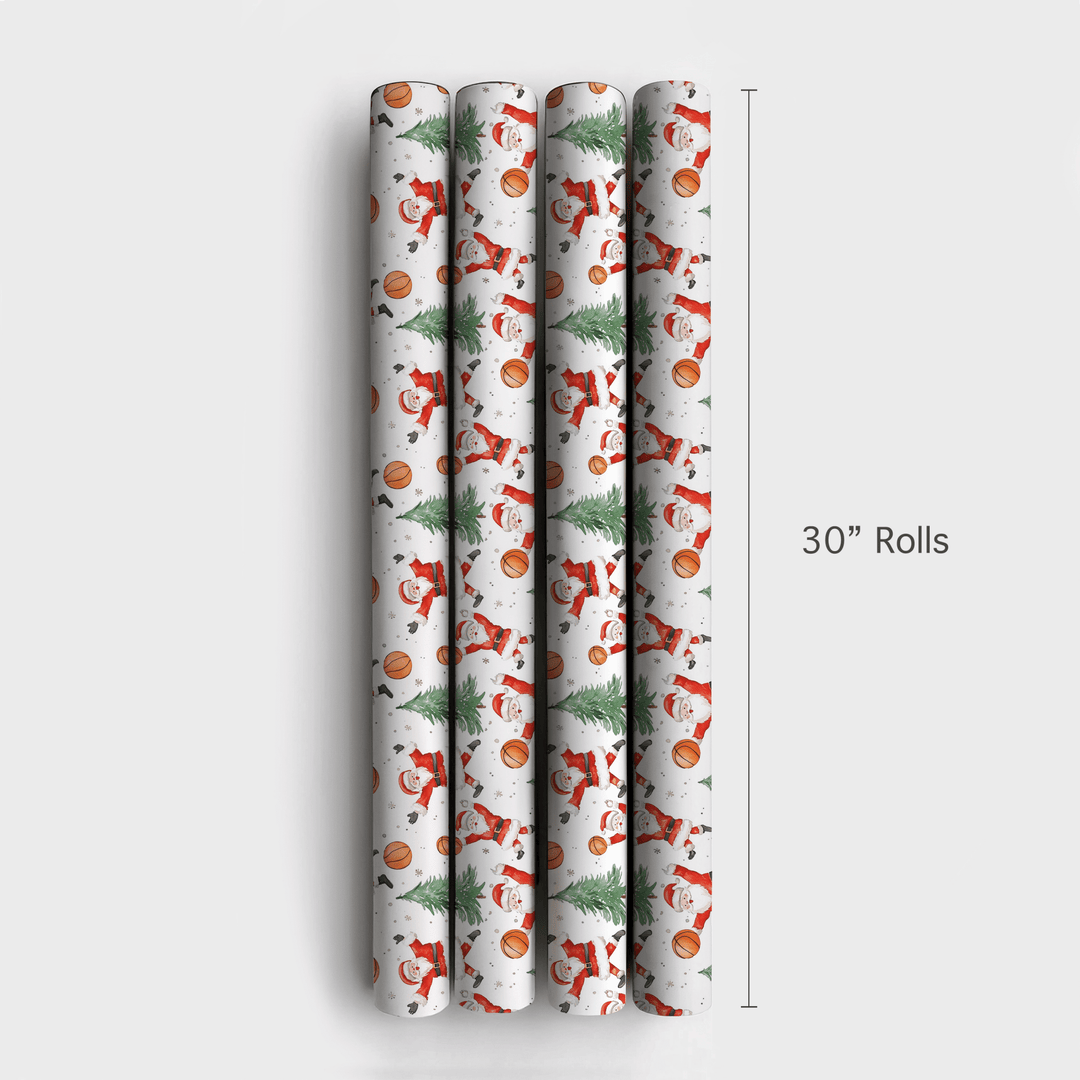Santa's Fast Break - Wrapping Paper - Aspen & Arlo