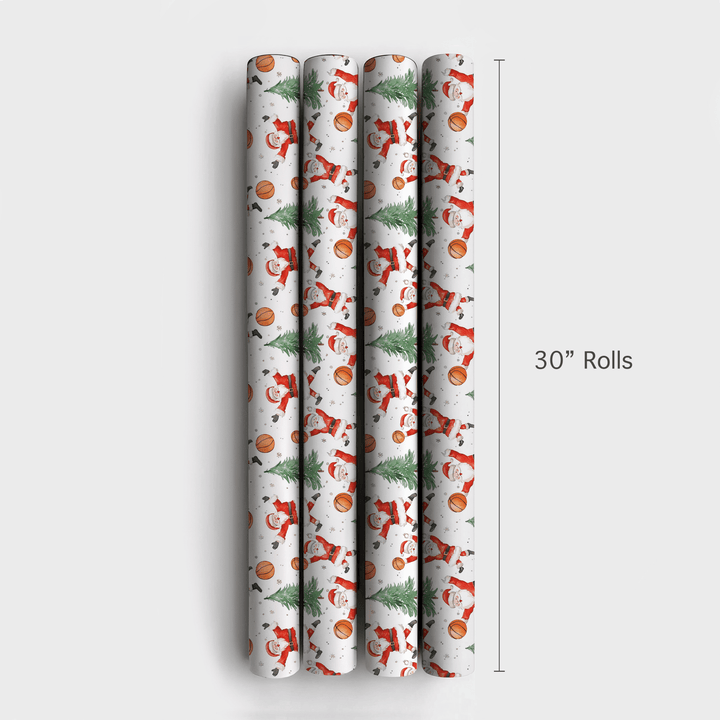 Santa's Fast Break - Wrapping Paper - Aspen & Arlo