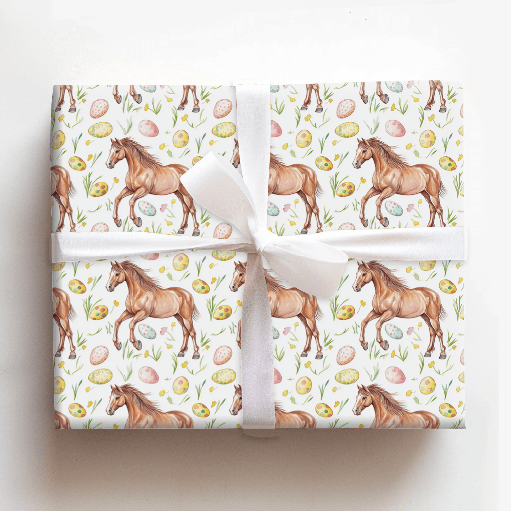 Easter Eggs with the Stallion - Wrapping Paper - Aspen & Arlo