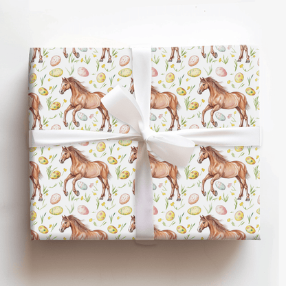 Easter Eggs with the Stallion - Wrapping Paper - Aspen & Arlo