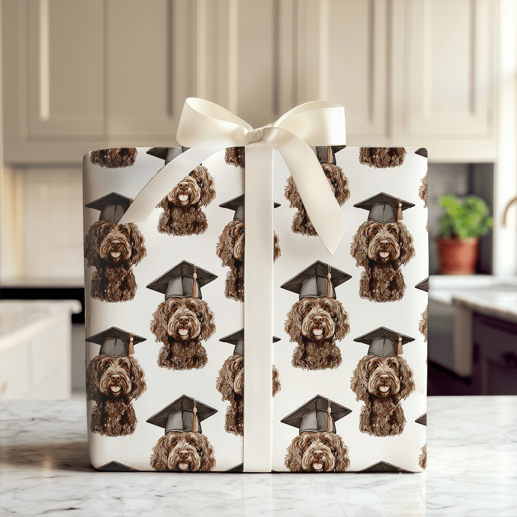 Brown Doodle Graduate - Wrapping Paper - Aspen & Arlo