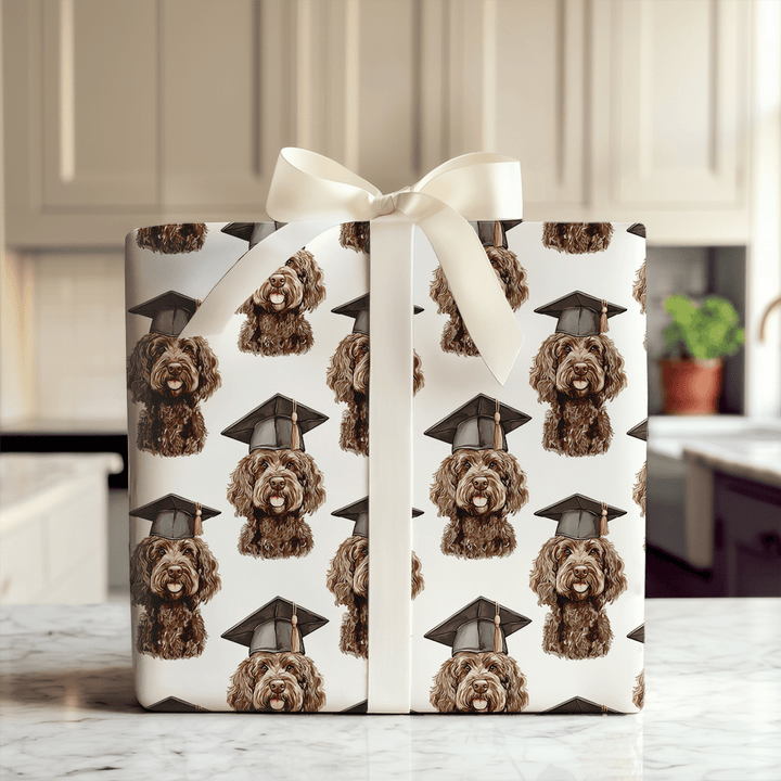 Brown Doodle Graduate - Wrapping Paper - Aspen & Arlo