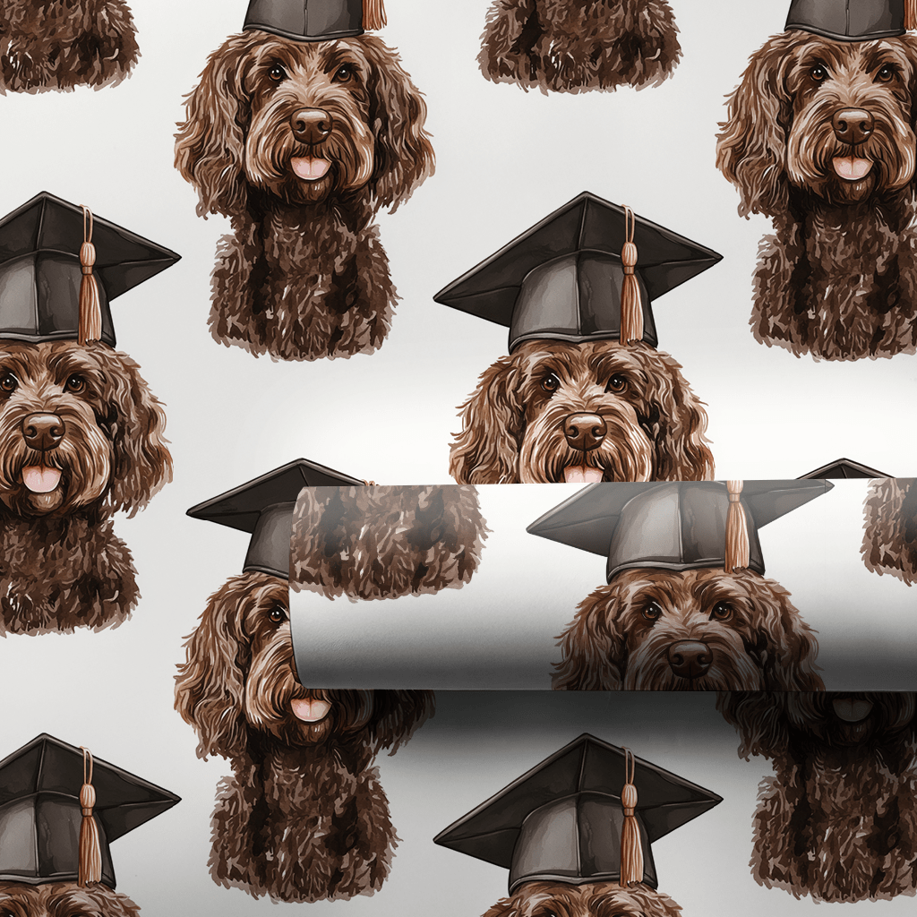 Brown Doodle Graduate - Wrapping Paper - Aspen & Arlo
