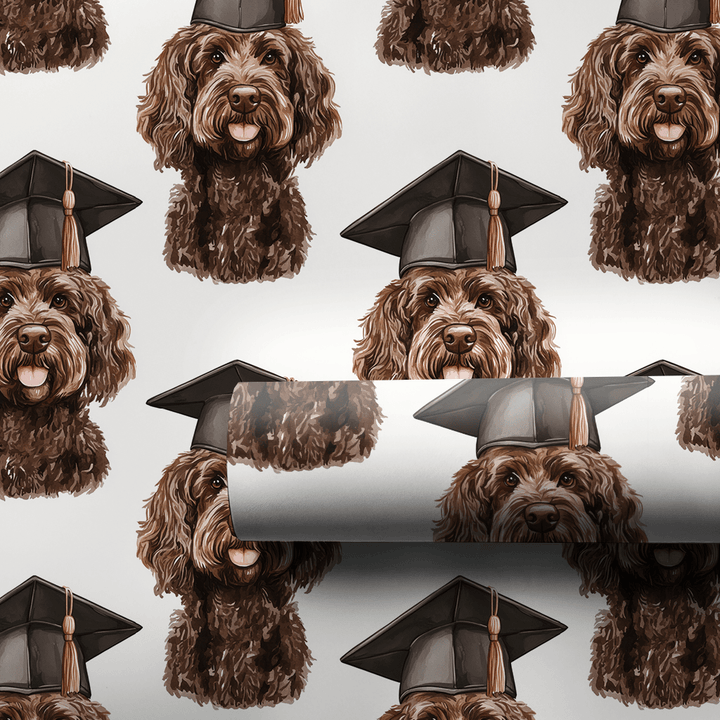 Brown Doodle Graduate - Wrapping Paper - Aspen & Arlo