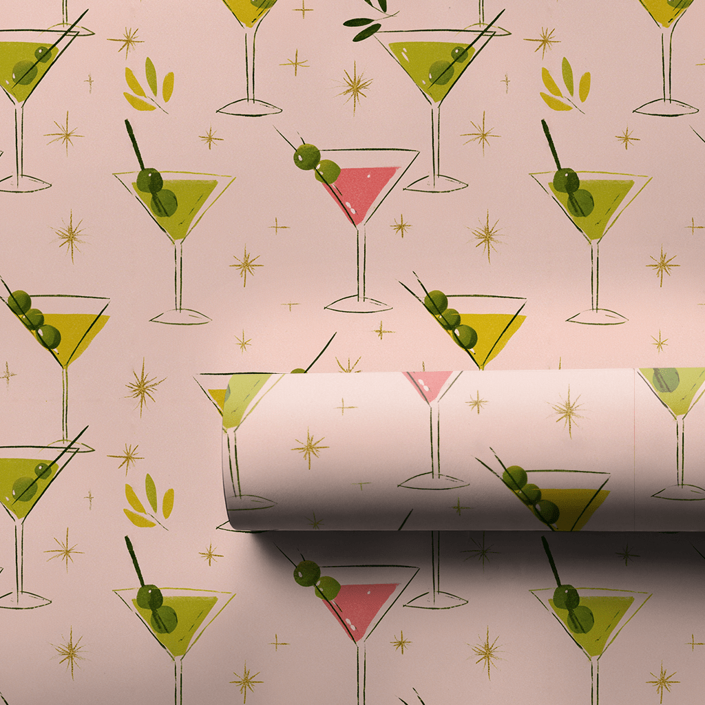 Mistletoe Martini - Wrapping Paper - Aspen & Arlo