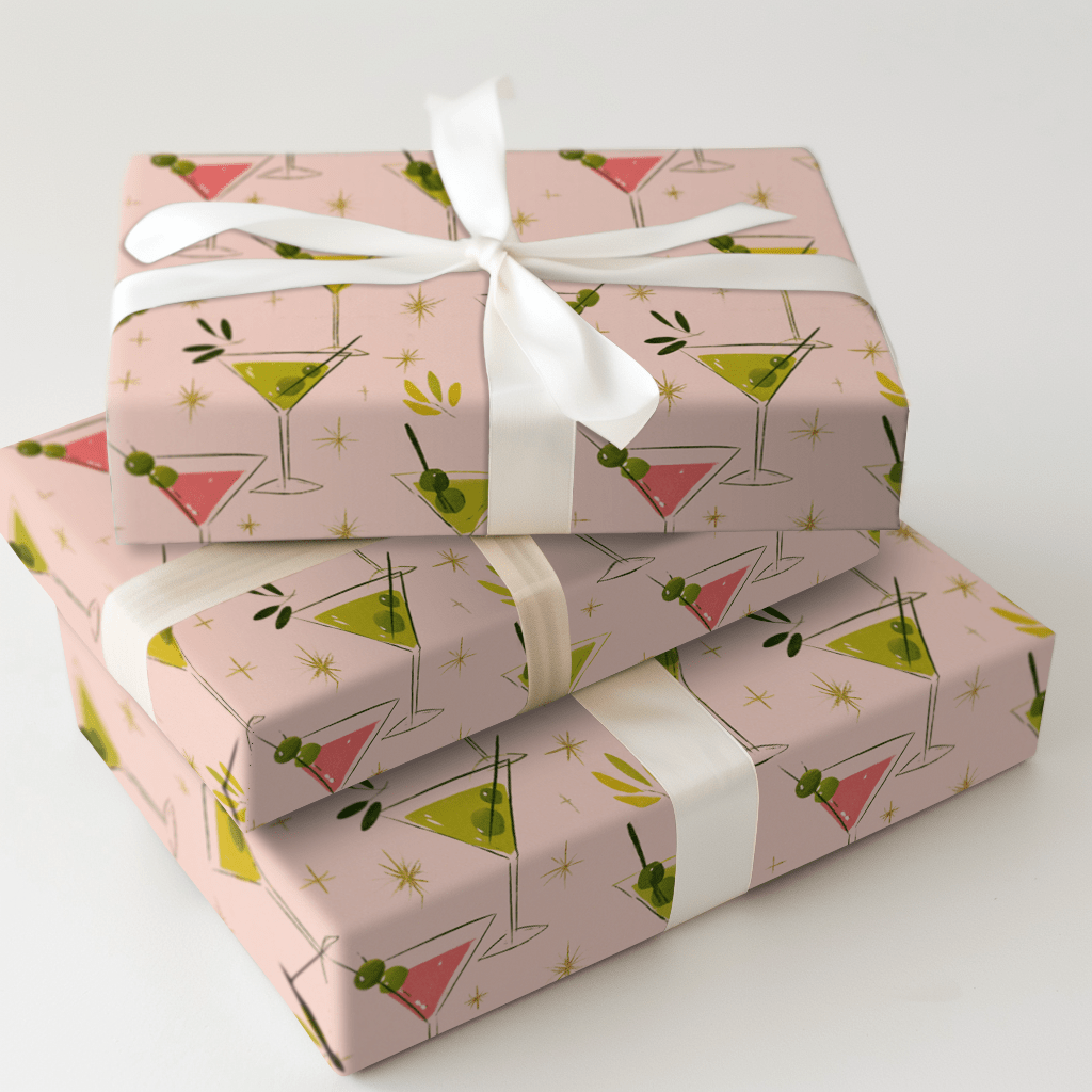 Mistletoe Martini - Wrapping Paper - Aspen & Arlo