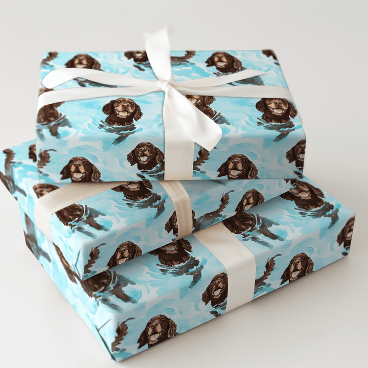 Pool Day with the Boykin Spaniels - Wrapping Paper - Aspen & Arlo