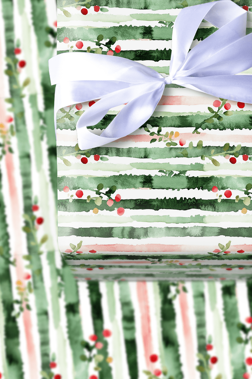 Seasonal Stripe - Wrapping Paper - Aspen & Arlo