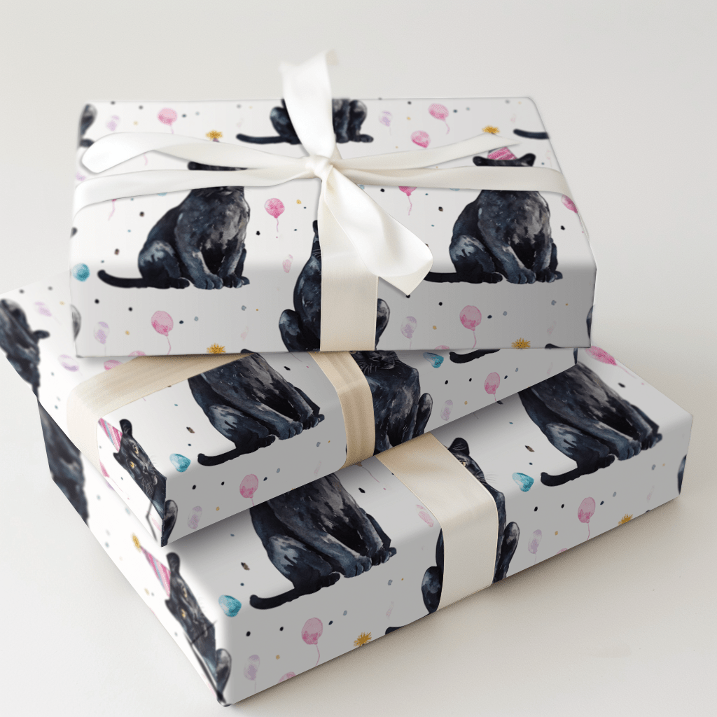 Velvet Paw Party - Wrapping Paper - Aspen & Arlo