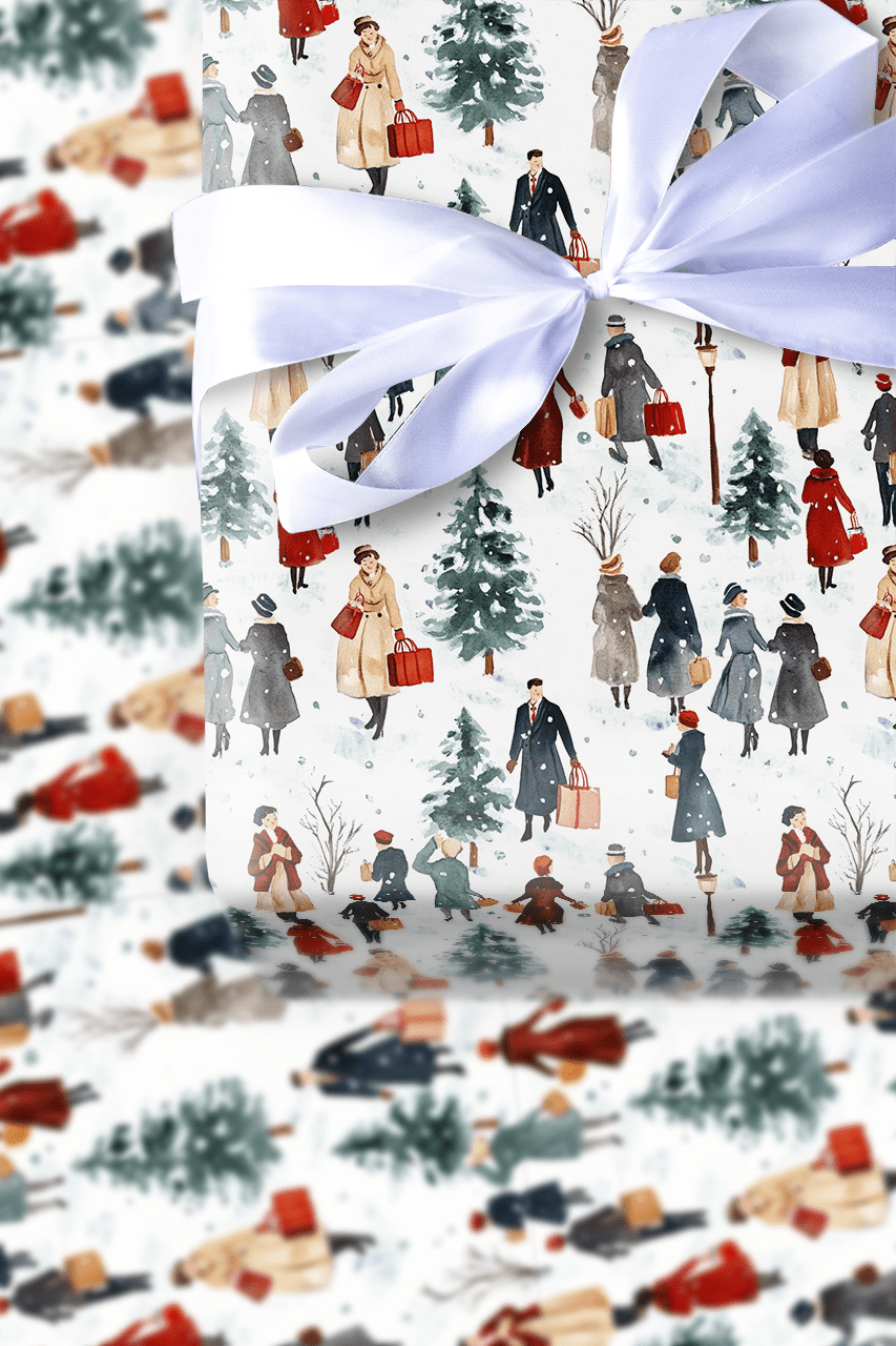 1940 Shopping Spree - Wrapping Paper - Aspen & Arlo