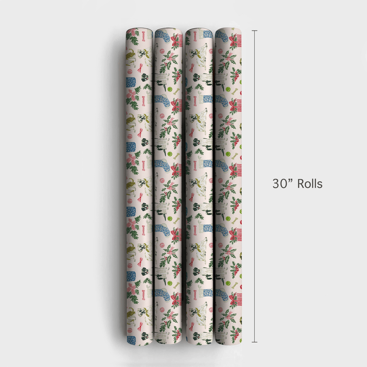 Boxer’s Christmas List - Wrapping Paper - Aspen & Arlo