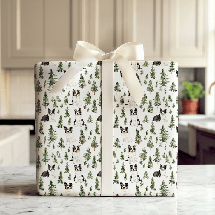 Snow Day for Border Collies - Wrapping Paper - Aspen & Arlo