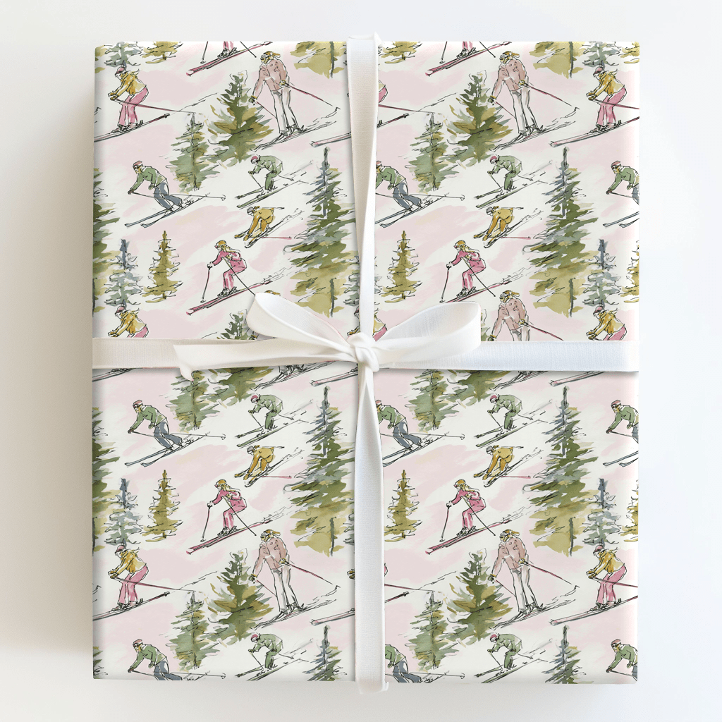 After Lunch Ski - Wrapping Paper - Aspen & Arlo
