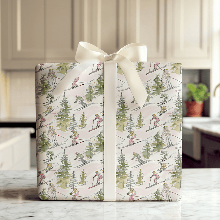 After Lunch Ski - Wrapping Paper - Aspen & Arlo