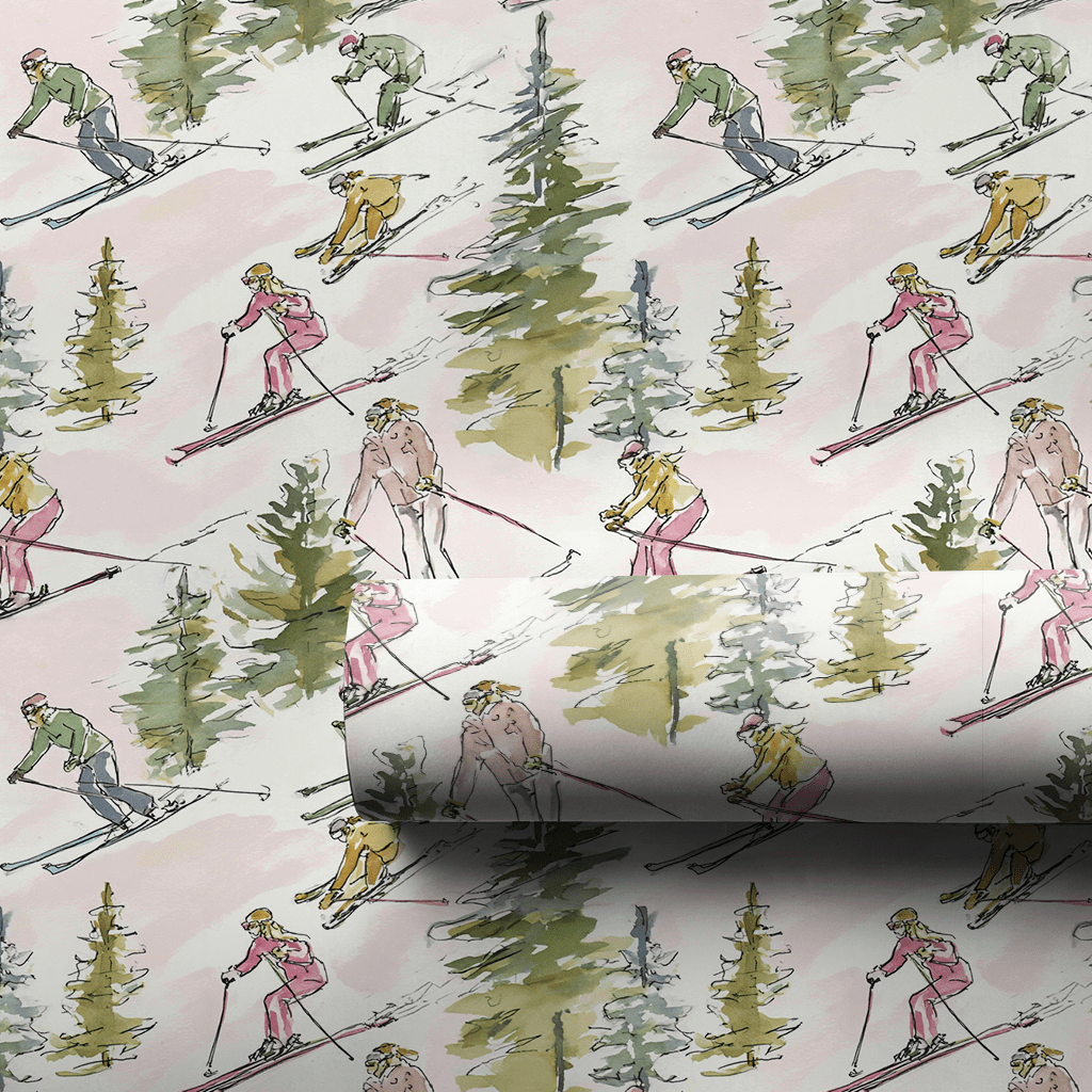 After Lunch Ski - Wrapping Paper - Aspen & Arlo