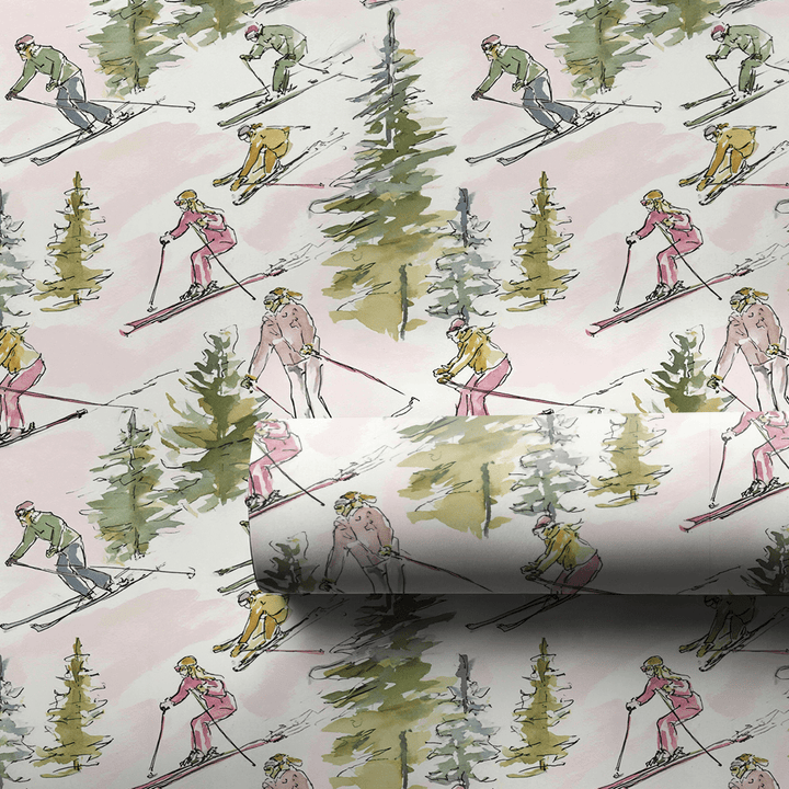 After Lunch Ski - Wrapping Paper - Aspen & Arlo