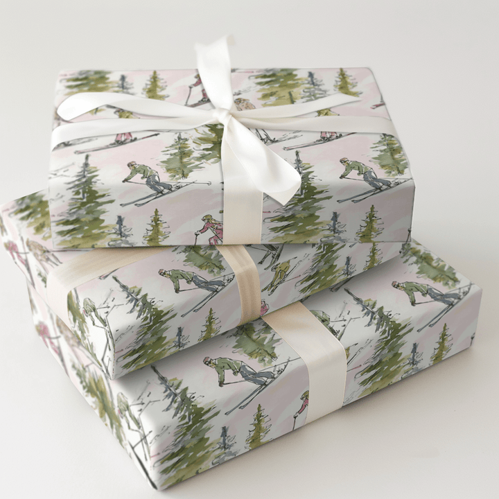 After Lunch Ski - Wrapping Paper - Aspen & Arlo