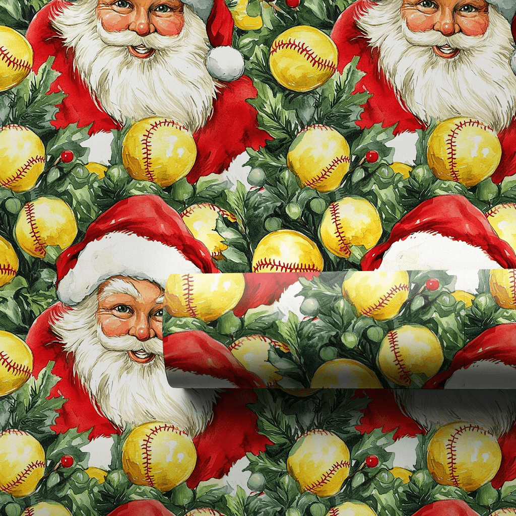 Sleighing the Pitch - Wrapping Paper - Aspen & Arlo