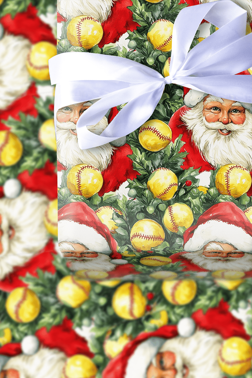 Sleighing the Pitch - Wrapping Paper - Aspen & Arlo