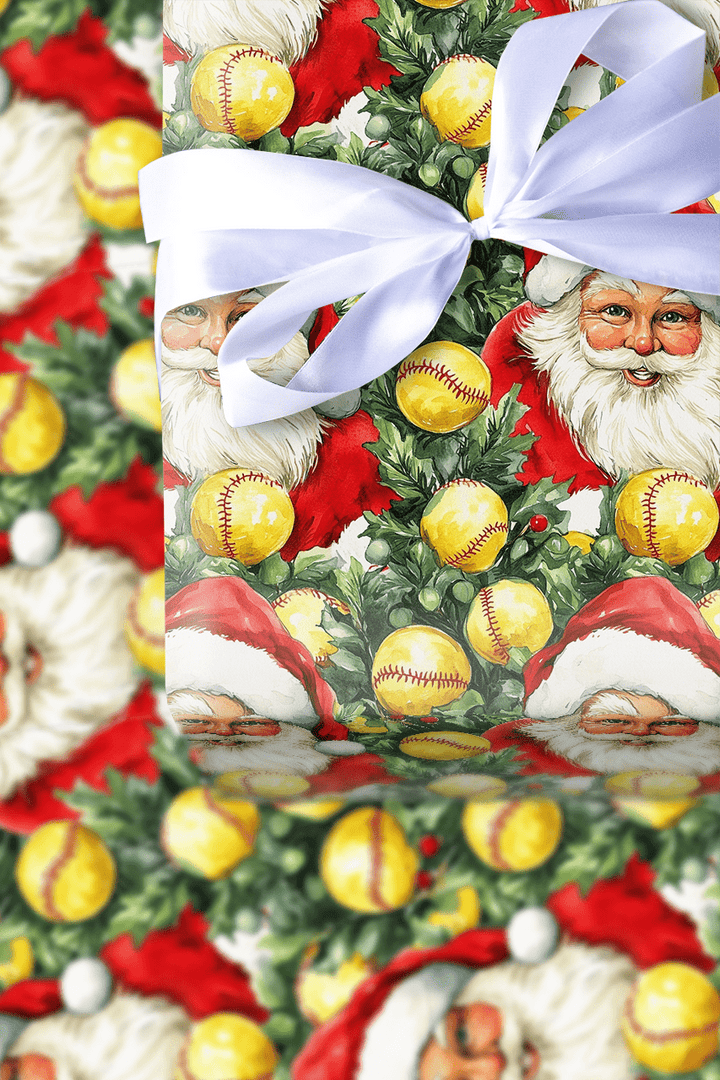 Sleighing the Pitch - Wrapping Paper - Aspen & Arlo