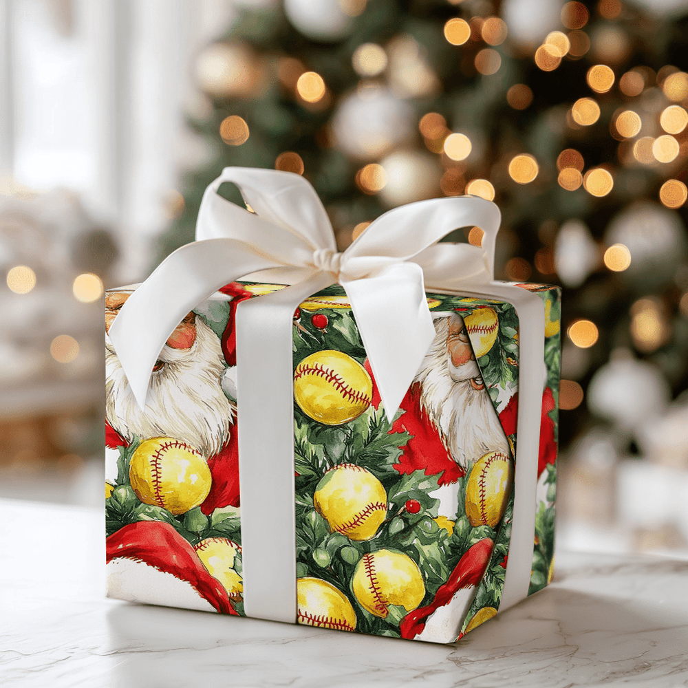 Sleighing the Pitch - Wrapping Paper - Aspen & Arlo