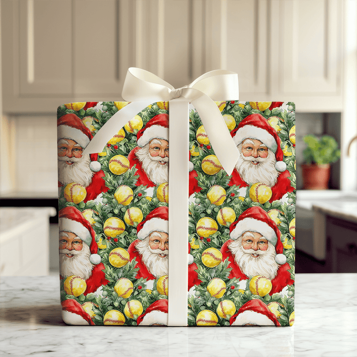Sleighing the Pitch - Wrapping Paper - Aspen & Arlo
