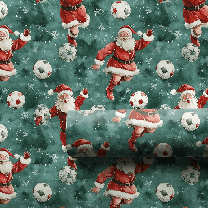 Captain Soccer Claus - Wrapping Paper - Aspen & Arlo