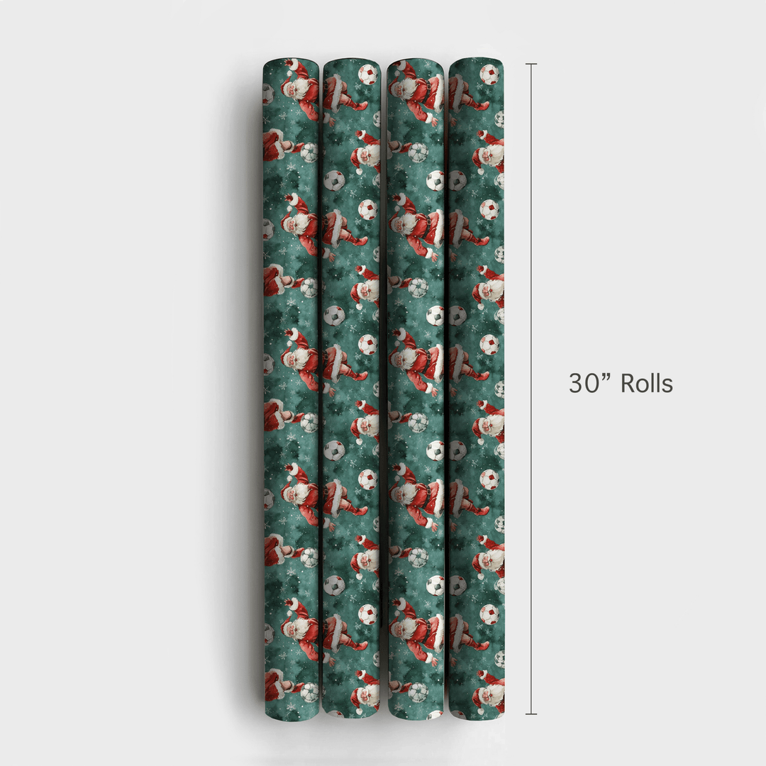 Captain Soccer Claus - Wrapping Paper - Aspen & Arlo