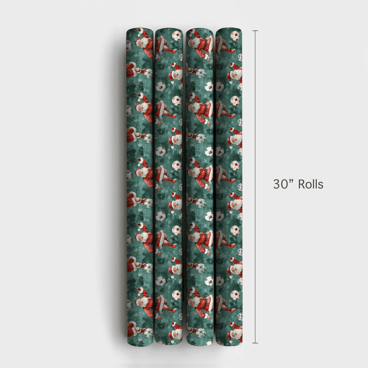 Captain Soccer Claus - Wrapping Paper - Aspen & Arlo