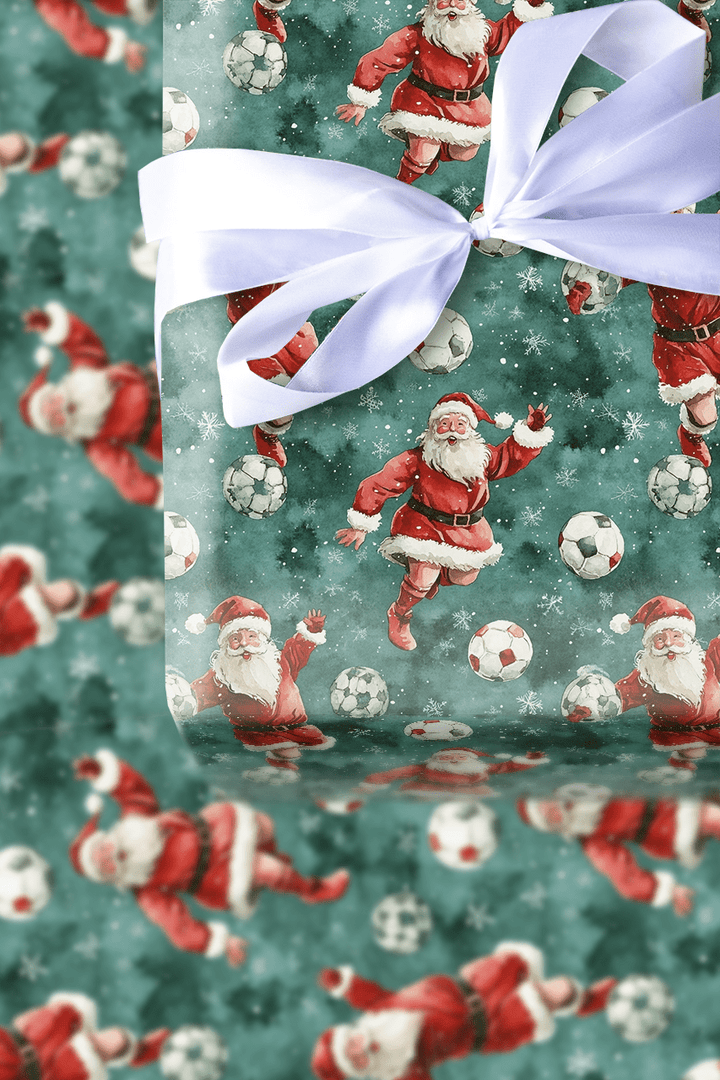 Captain Soccer Claus - Wrapping Paper - Aspen & Arlo