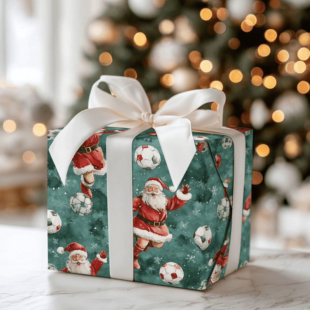 Captain Soccer Claus - Wrapping Paper - Aspen & Arlo