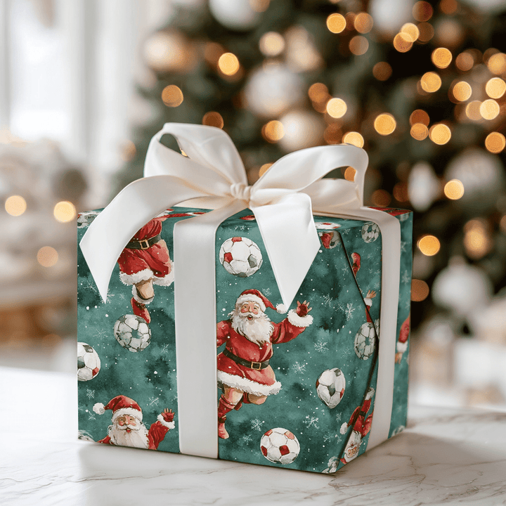 Captain Soccer Claus - Wrapping Paper - Aspen & Arlo