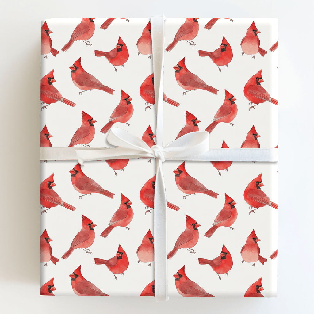 Red Bird Rally - Wrapping Paper - Aspen & Arlo