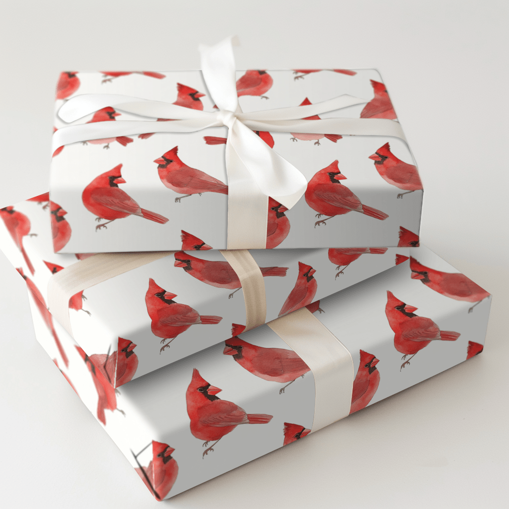 Red Bird Rally - Wrapping Paper - Aspen & Arlo