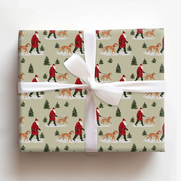 Santa Walks the Borzoi