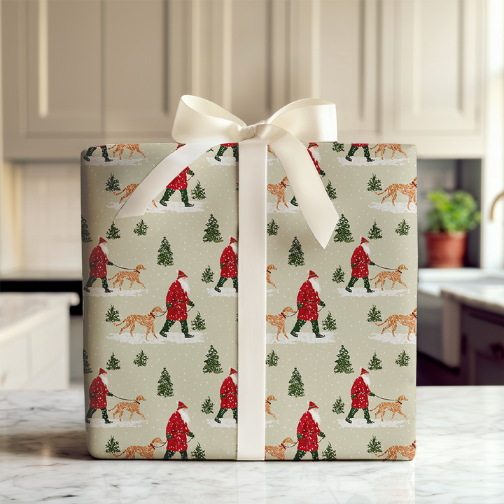 Santa Walks the Borzoi