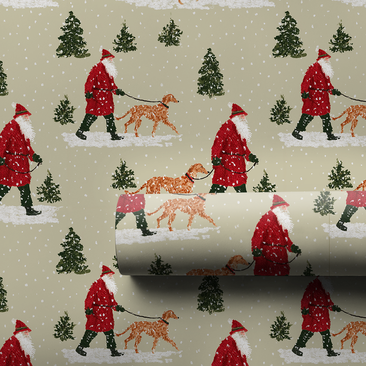 Santa Walks the Borzoi