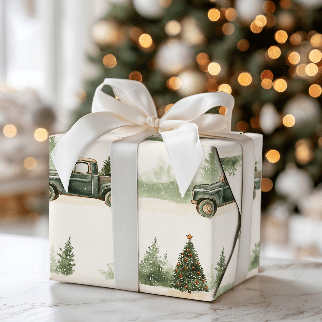 Snowbound Pickup - Wrapping Paper - Aspen & Arlo