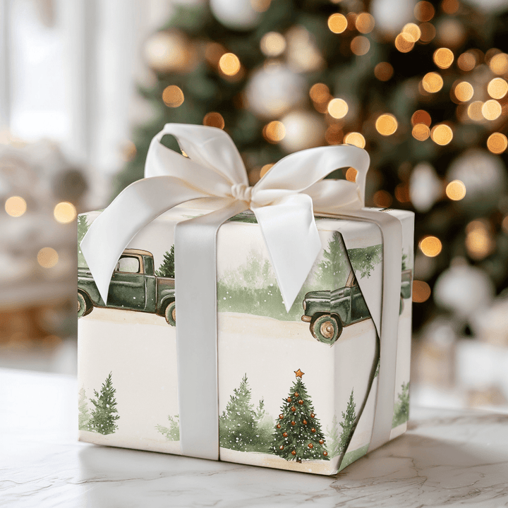 Snowbound Pickup - Wrapping Paper - Aspen & Arlo