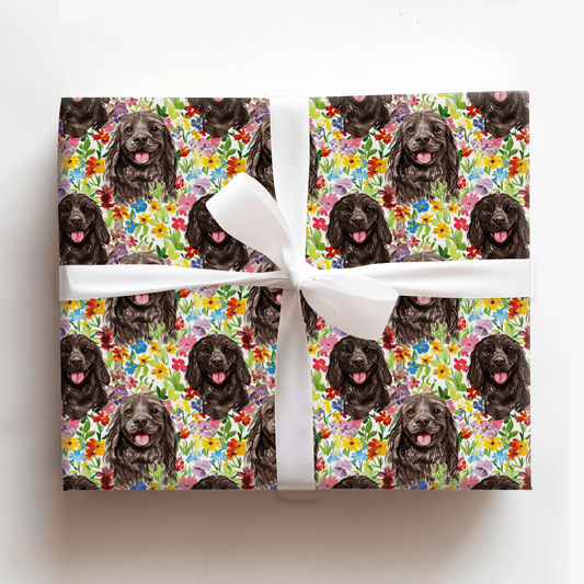 Garden with the Boykin Spaniel - Wrapping Paper - Aspen & Arlo