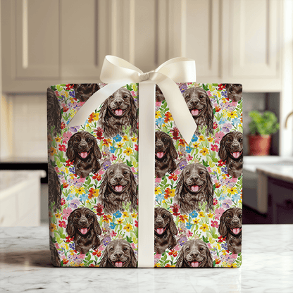 Garden with the Boykin Spaniel - Wrapping Paper - Aspen & Arlo