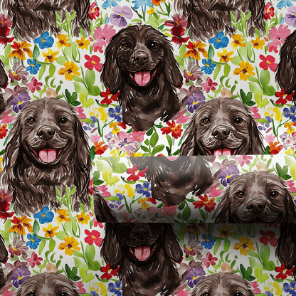 Garden with the Boykin Spaniel - Wrapping Paper - Aspen & Arlo